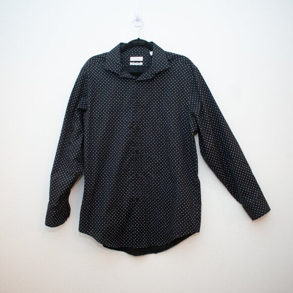 Calvin Klein Men's Infinite Non Iron Long Sleeve Button Down Dress Shirt L - Picture 1 of 4